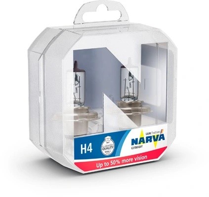 Лампа 12V H4 60/55W P43t-38 +50% бокс (2шт.) Range Power 50+ NARVA 488612100 NARVA