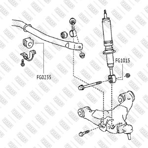 втулка стабилизатора переднего!\ Toyota Land Cruiser 200 07>, Lexus LX 07> FG0235 FIXAR