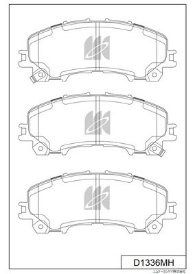 Колодки тормозные дисковые INFINITI EX с антискрипной пластиной D1336MH D1336MH MK KASHIYAMA