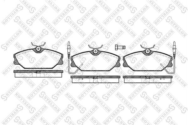 колодки дисковые п.! с антискр. пл.\ Renault Laguna 1.8/2.0/2.2D 93-98 с датчико 219-002B-SX STELLOX