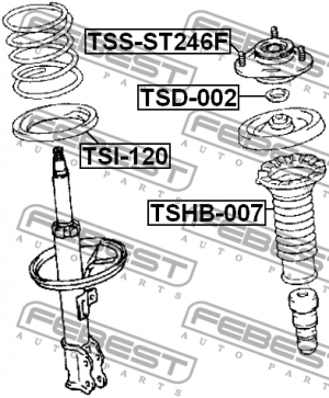 Опора амортизатора TOYOTA ISIS ANM10/ZGM10/ZGM11/ZNM10 2004- TSS-ST246F TSS-ST246F FEBEST