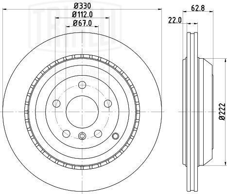 Диск торм. Mercedes GL (X164 (06-),ML (W164 (05-) зад. d330 DF 155109 DF 155109 TRIALLI