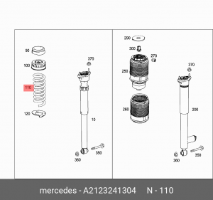 ПРУЖИНА ПОДВЕСКИ ВИНТОВАЯ A 212 324 13 04 MERCEDES BENZ