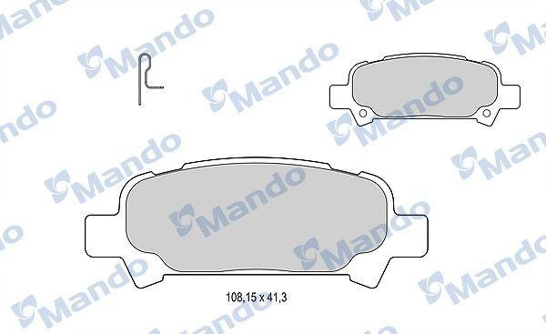 Колодки тормозные SUBARU Forester,Legacy,Impreza задние (4шт.) MANDO MBF015820 MANDO