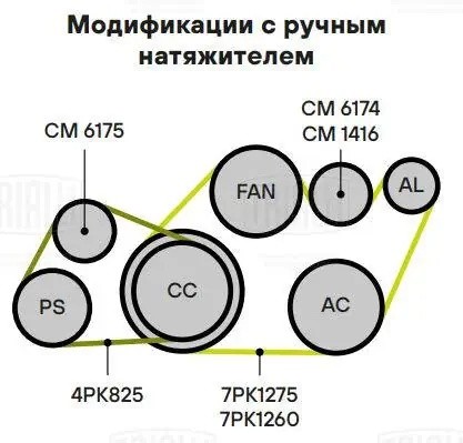 Ролик привод. ремня Nissan Pathfinder (05-) 2.5d (-2010) (только ролик натяж.) г CM 1416 TRIALLI