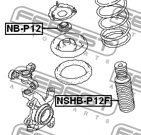 Пыльник амортизатора NSHB-P12F NSHBP12F FEBEST