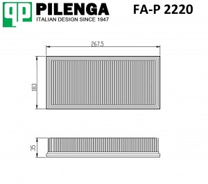 Фильтр воздушный TOYOTA CAMRY (50) 2.4 FA-P2220 FAP2220 PILENGA
