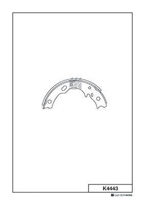 Колодки тормозные барабанные Toyota Dina, Mitsubishi Center 4.0D,5.2D 06- K4443 K4443 MK KASHIYAMA