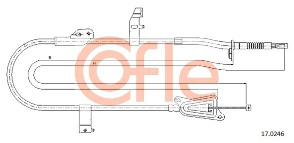 трос ручника правый! L1778/1628\ Nissan Primera P12 all 92170246 COFLE