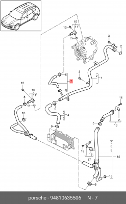 Оригинальная деталь малого габарита  94810635506 94810635506 PORSCHE