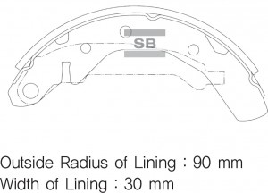 Колодки тормозные DAEWOO Matiz (98-) CHEVROLET Spark (05-) задние барабанные (4ш SA086 SANGSIN
