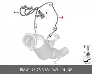 Лямбда-зонд 13628595102 11 78 8 631 049 BMW