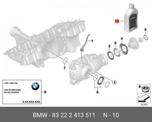 Масло трансмиссионное BMW MTF 75W85 G2 0.5л OE 83 22 2 413 511 BMW