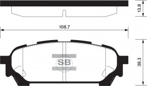 Колодки тормозные дисковые Subaru Impreza 2.0i WRX Turbo 02 SP1532 SP1532 SANGSIN