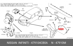 датчик ABS пер.!\ Nissan Qashqai (J11) 13> 47910-4CB0A NISSAN