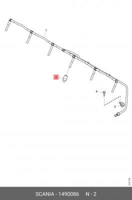 фитинг! (л) прямой D8x1-M12 наружн.\ Scania P/G/R/T 1490086 SCANIA