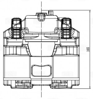 Суппорт торм. Opel Vectra C (02-) перед. прав. d=57мм (диск 28мм) (CF 200102) CF 200102 TRIALLI