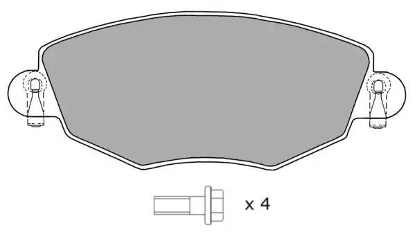 колодки дисковые передние!\ Ford Mondeo III 1.8i-2.5i/2.0Di 00> FBP1196 FREMAX