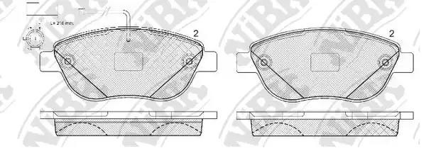 Колодки тормозные CITROEN C4 передние (4шт.) NIBK PN0187W NIBK