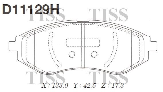 Колодки тормозные дисковые D11129H D11129H MK KASHIYAMA