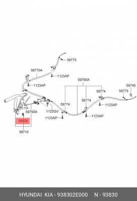 938302E000 КОНЦЕВОЙ ВЫКЛЮЧАТЕЛЬ СИГНАЛА СТОЯНОЧНОГО ТОРМОЗА 938302E000 MOBIS