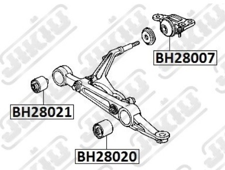 Сайлентблок  HONDA Civic EF Jan 87 Jan 98 BH28020 BH28020 JIKIU
