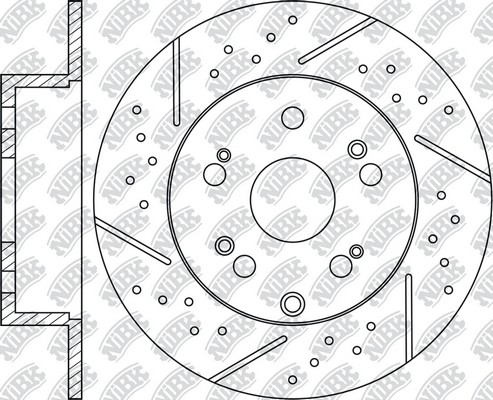 Диск тормозной HONDA CR-V (02-) задний (перфорированный) (1шт.) NIBK RN1618DSET NIBK