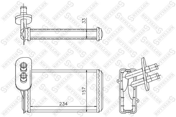 радиатор печки!\ Chery Amulet, Audi A3, VW Golf 96> 10-35019-SX STELLOX