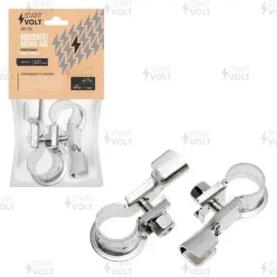 Комплект клемм АКБ медь с цинковым покрытием, до 50мм обжим и пайка  SBT016 SBT 016 START VOLT