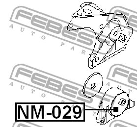 Опора двигателя задняя NISSAN ALMERA N16 NM-029 NM-029 FEBEST