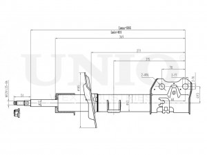 Амортизатор газовый передней подвески правый SAB-10393 UNIO