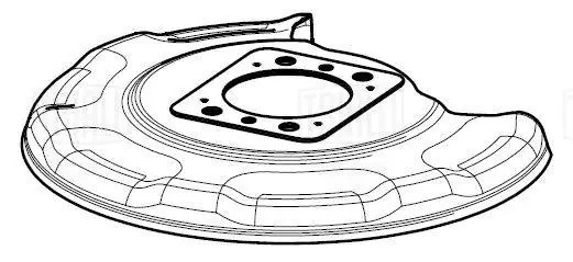 Кожух торм. диска для а/м Hyundai Solaris (10-)/Kia Rio (10-) зад. лев. (BDSP 25 BDSP 2534 TRIALLI