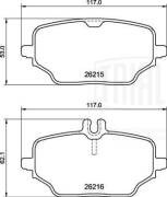 Колодки торм. Mercedes GLE (V167/C167) (18-) диск. зад. (PF 2251) PF2251 TRIALLI