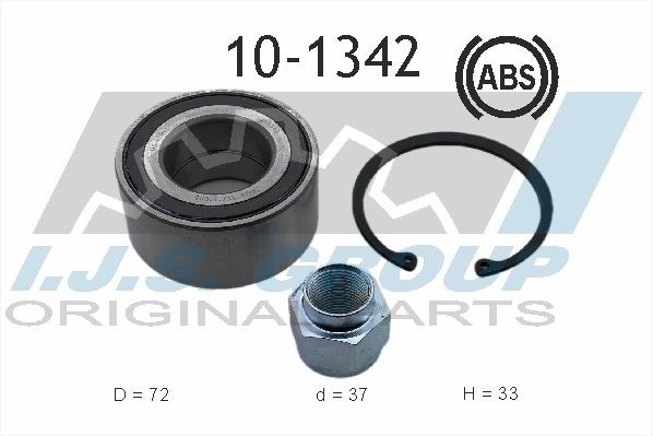 к-кт подшипника ступ. пер!\ Citroen C2/C3 all 02-05 ABS 101342 IJS GROUP