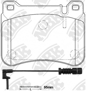 Колодки тормозные MERCEDES C (W203) передние (4шт.) NIBK PN0037W NIBK