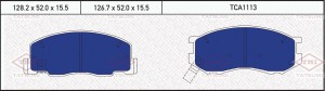 колодки дисковые п.\ Toyota Previa 2.4i & 4WD 97-00 TCA1113 TATSUMI