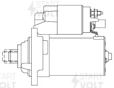 Стартер для а/м VAG Octavia A5 (04-) 2.0TFSi 1кВт (LSt 1843) LST 1843 START VOLT