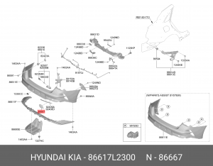 KIA K5 (2020>) задн. 86617L2300 HYUNDAI KIA