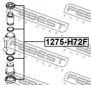 Ремкомплект суппорта 1275-H72F 1275-H72F FEBEST