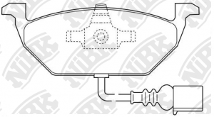 Колодки тормозные VW Polo (01) (1.2/1.9 D) SKODA Fabia передние (4шт.) NIBK PN0148W NIBK