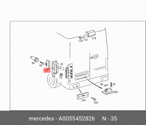MB 5 пин / разьем печки A0055452826 MERCEDES BENZ