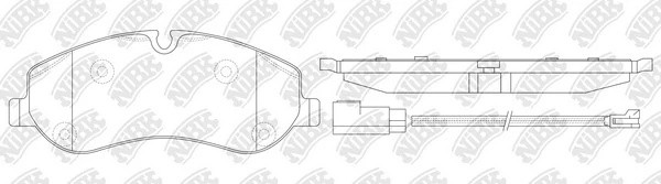 Колодки тормозные FORD Transit (14-) передние (4шт.) NIBK PN0667W NIBK