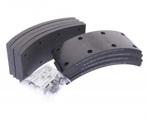 Накладка тормозной колодки ГАЗ передней сверленая расточен.комплект 8шт. с закле 35033016 MEGA POWER