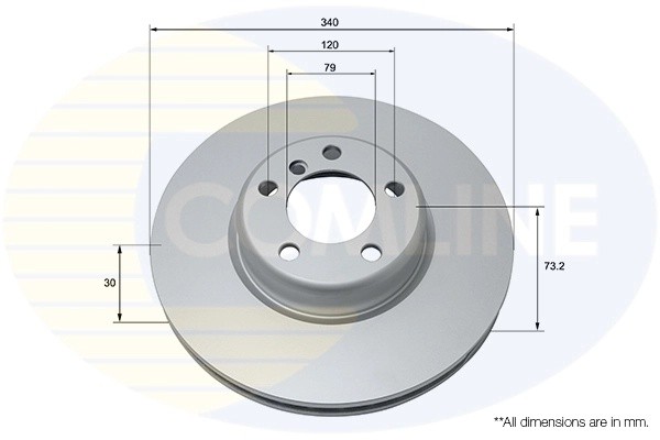 ДИСК ТОРМ BMW Series 1 10-, Series 2 13-, Series 3 11-, Series 4 13- (С ПОКРЫТИЕ ADC1785V COMLINE