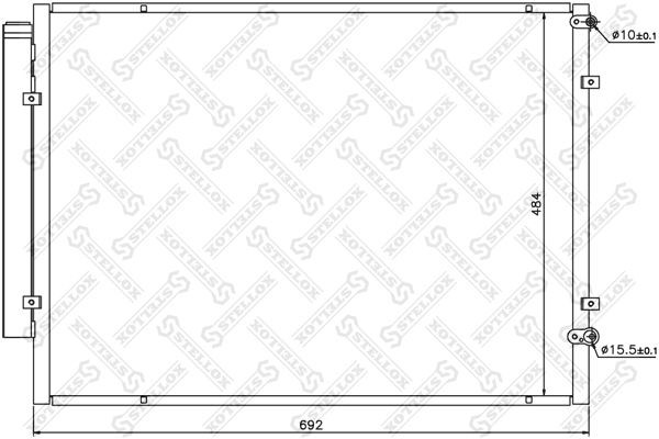 радиатор кондиционера!\ Lexus RX400H 3.3i 24V Hybrid 05-08 АКПП 10-45652-SX STELLOX