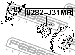 Ступица 0282-J31MR 0282-J31MR FEBEST