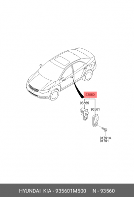Выключатель концевой HYUNDAI ix35 двери OE 935601M500 HYUNDAI KIA