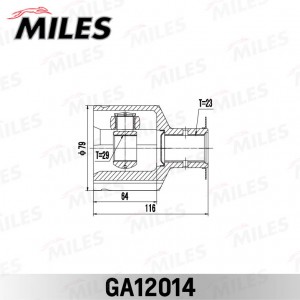 ШРУС внутренний правый MITSUBISHI CARISMA 95-03 GA12014 GA12014 MILES