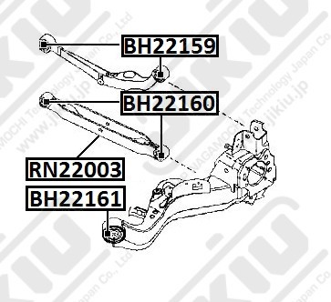 Тяга задняя поперечная RN22003 RN22003 JIKIU
