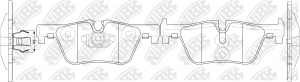 Колодки тормозные BMW 1 (F20,F21),3 (F30,F31),4 (F32) задние (4шт.) NIBK PN32002 NIBK